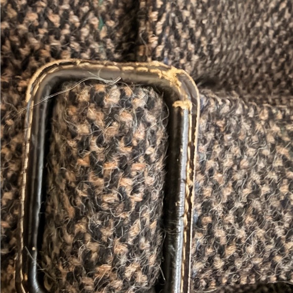 Vintage Brooks Brothers Brown Wool Herringbone Trench Coat - Picture 9 of 10